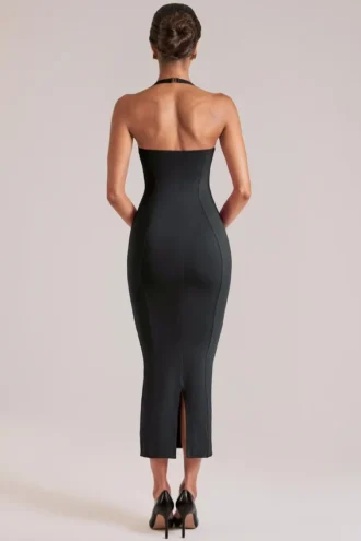 Landen Halterneck Midaxi Dress in Black Landen Halterneck Midaxi Dress in Black