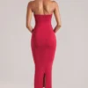 Landen Halterneck Midaxi Dress in Cherry Red Landen Halterneck Midaxi Dress in Cherry Red