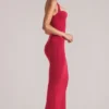 Landen Halterneck Midaxi Dress in Cherry Red Landen Halterneck Midaxi Dress in Cherry Red
