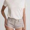 Lanori Low-Rise Hot Pants in Ecru Lanori Low-Rise Hot Pants in Ecru