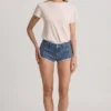 Lanori Low-Rise Hot Pants in Mid-Blue Lanori Low-Rise Hot Pants in Mid-Blue