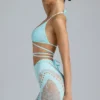 Liberty Embellished Cross-Strap Bikini Top in Ice Blue Liberty Embellished Cross-Strap Bikini Top in Ice Blue