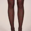Lina Loveheart Print Tights in Black Lina Loveheart Print Tights in Black