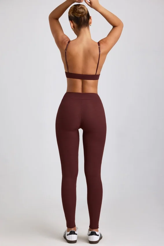 Linnea Petite Ribbed Modal High Waist Leggings in Espresso Linnea Petite Ribbed Modal High Waist Leggings in Espresso