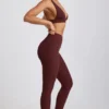 Linnea Petite Ribbed Modal High Waist Leggings in Espresso Linnea Petite Ribbed Modal High Waist Leggings in Espresso