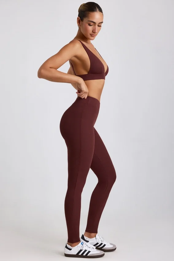 Linnea Petite Ribbed Modal High Waist Leggings in Espresso Linnea Petite Ribbed Modal High Waist Leggings in Espresso