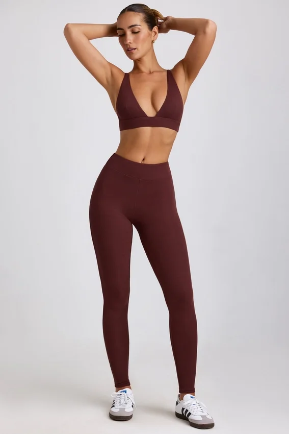 Linnea Petite Ribbed Modal High Waist Leggings in Espresso Linnea Petite Ribbed Modal High Waist Leggings in Espresso