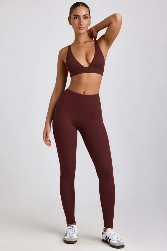 Linnea Petite Ribbed Modal High Waist Leggings in Espresso Linnea Petite Ribbed Modal High Waist Leggings in Espresso