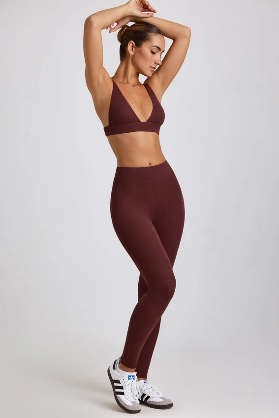 Linnea Petite Ribbed Modal High Waist Leggings in Espresso Linnea Petite Ribbed Modal High Waist Leggings in Espresso
