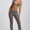 Linnea Petite Ribbed Modal High Waist Leggings in Grey Linnea Petite Ribbed Modal High Waist Leggings in Grey
