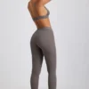 Linnea Petite Ribbed Modal High Waist Leggings in Grey Linnea Petite Ribbed Modal High Waist Leggings in Grey