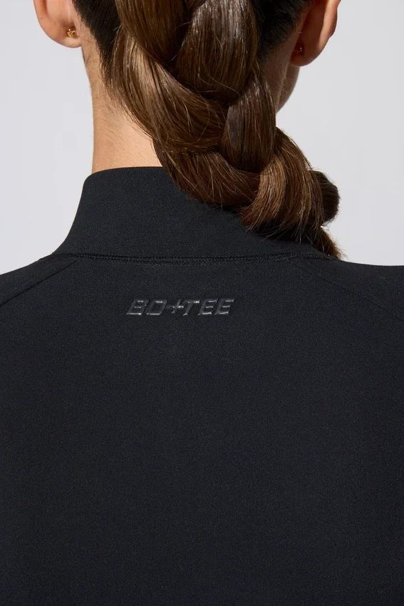 Long Sleeve Zip Up Jacket in Black Long Sleeve Zip Up Jacket in Black