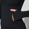 Long Sleeve Zip Up Jacket in Black Long Sleeve Zip Up Jacket in Black