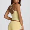 Low-Rise Mini Shorts in Lemon Low-Rise Mini Shorts in Lemon