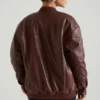 Maple Faux Leather Jacket in Brown Maple Faux Leather Jacket in Brown