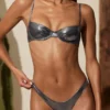 Aluna Underwired Bikini Top in Silver Aluna Underwired Bikini Top in Silver
