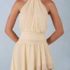 Mariselle Halterneck Asymmetric Maxi Dress in Butter Yellow Mariselle Halterneck Asymmetric Maxi Dress in Butter Yellow