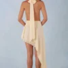 Mariselle Halterneck Asymmetric Maxi Dress in Butter Yellow Mariselle Halterneck Asymmetric Maxi Dress in Butter Yellow