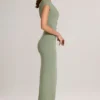 Maude Modal Asymmetric Ruched Maxi Dress in Sage Green Maude Modal Asymmetric Ruched Maxi Dress in Sage Green