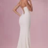 Melora Embellished Corset Strapless Gown in Ivory