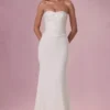 Melora Embellished Corset Strapless Gown in Ivory