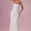 Melora Embellished Corset Strapless Gown in Ivory
