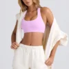 Mid-Rise Sweat Shorts in Eggshell Mid-Rise Sweat Shorts in Eggshell