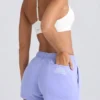 Mid-Rise Sweat Shorts in Periwinkle Mid-Rise Sweat Shorts in Periwinkle
