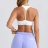 Mid-Rise Sweat Shorts in Periwinkle Mid-Rise Sweat Shorts in Periwinkle