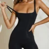 Mika Modal Square-Neck Mini Unitard in Black Mika Modal Square-Neck Mini Unitard in Black