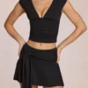 Evelique Mid-Rise Skort in Black Evelique Mid-Rise Skort in Black