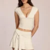 Evelique Mid-Rise Skort in Ivory Evelique Mid-Rise Skort in Ivory