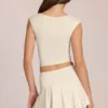 Evelique Mid-Rise Skort in Ivory Evelique Mid-Rise Skort in Ivory