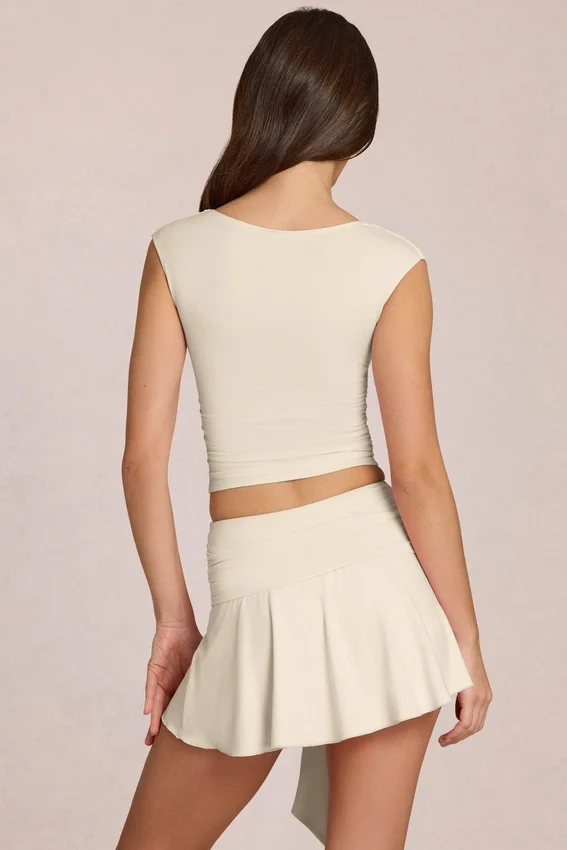 Evelique Mid-Rise Skort in Ivory Evelique Mid-Rise Skort in Ivory