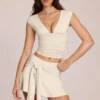 Evelique Mid-Rise Skort in Ivory Evelique Mid-Rise Skort in Ivory