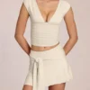 Evelique Mid-Rise Skort in Ivory Evelique Mid-Rise Skort in Ivory