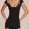 Nayara Modal Playsuit in Black Nayara Modal Playsuit in Black