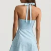 Nerine Halterneck A-Line Mini Dress in Blue Flower Print Nerine Halterneck A-Line Mini Dress in Blue Flower Print