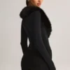 Nesta Faux Fur-Trim Corset Playsuit in Black Nesta Faux Fur-Trim Corset Playsuit in Black
