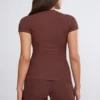 Nour Tall Mid Rise Wide Leg Trouser in Chocolate Nour Tall Mid Rise Wide Leg Trouser in Chocolate