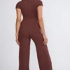 Nour Tall Mid Rise Wide Leg Trouser in Chocolate Nour Tall Mid Rise Wide Leg Trouser in Chocolate