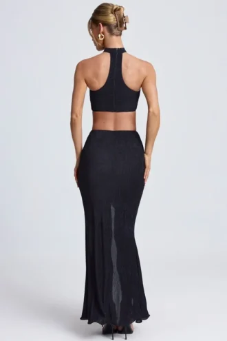 Ondine Ruffle-Trim Maxi Skirt in Black Ondine Ruffle-Trim Maxi Skirt in Black