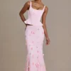 Opaline Premium Embellished Tulle Skirt in Baby Pink