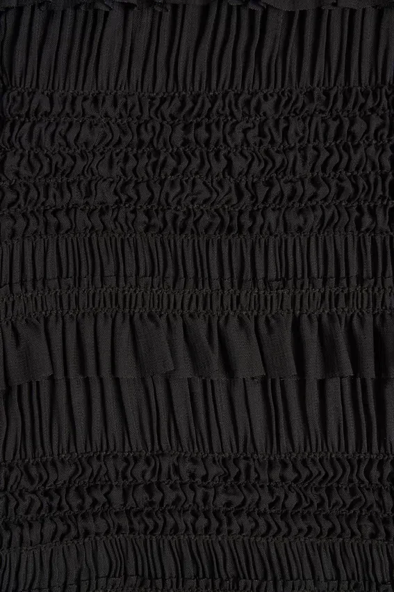 Orla Ruffled Mid-Rise Shorts in Black Orla Ruffled Mid-Rise Shorts in Black