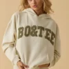 Oversized Hooded Sweatshirt in Bone Oversized Hooded Sweatshirt in Bone