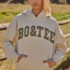 Oversized Hooded Sweatshirt in Bone Oversized Hooded Sweatshirt in Bone