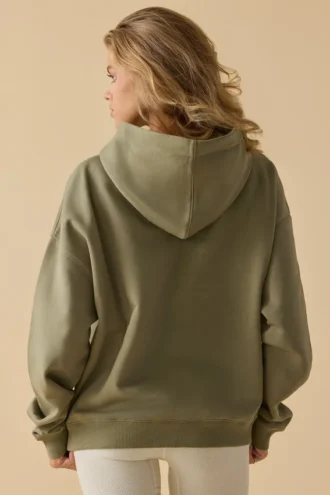 Oversized Hooded Sweatshirt in Soft Olive Oversized Hooded Sweatshirt in Soft Olive