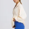 Oversized Track Jacket in White Oversized Track Jacket in White