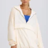 Oversized Track Jacket in White Oversized Track Jacket in White