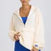 Oversized Track Jacket in White Oversized Track Jacket in White